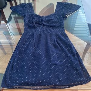 Blue rain by Francesca’s dress